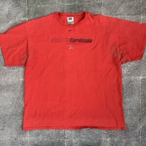 Men's Vintage Y2K Nike St. Louis Cardinals Center Check Red T Shirt Tee Sz XL